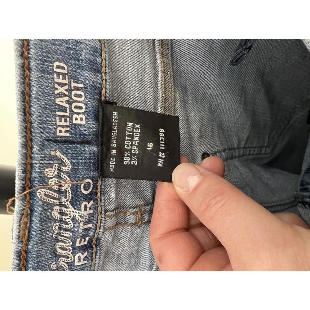 Wrangler Retro Girls High-Waisted Jeans Size 16 – Relaxed Boot - Picture 5 of 5